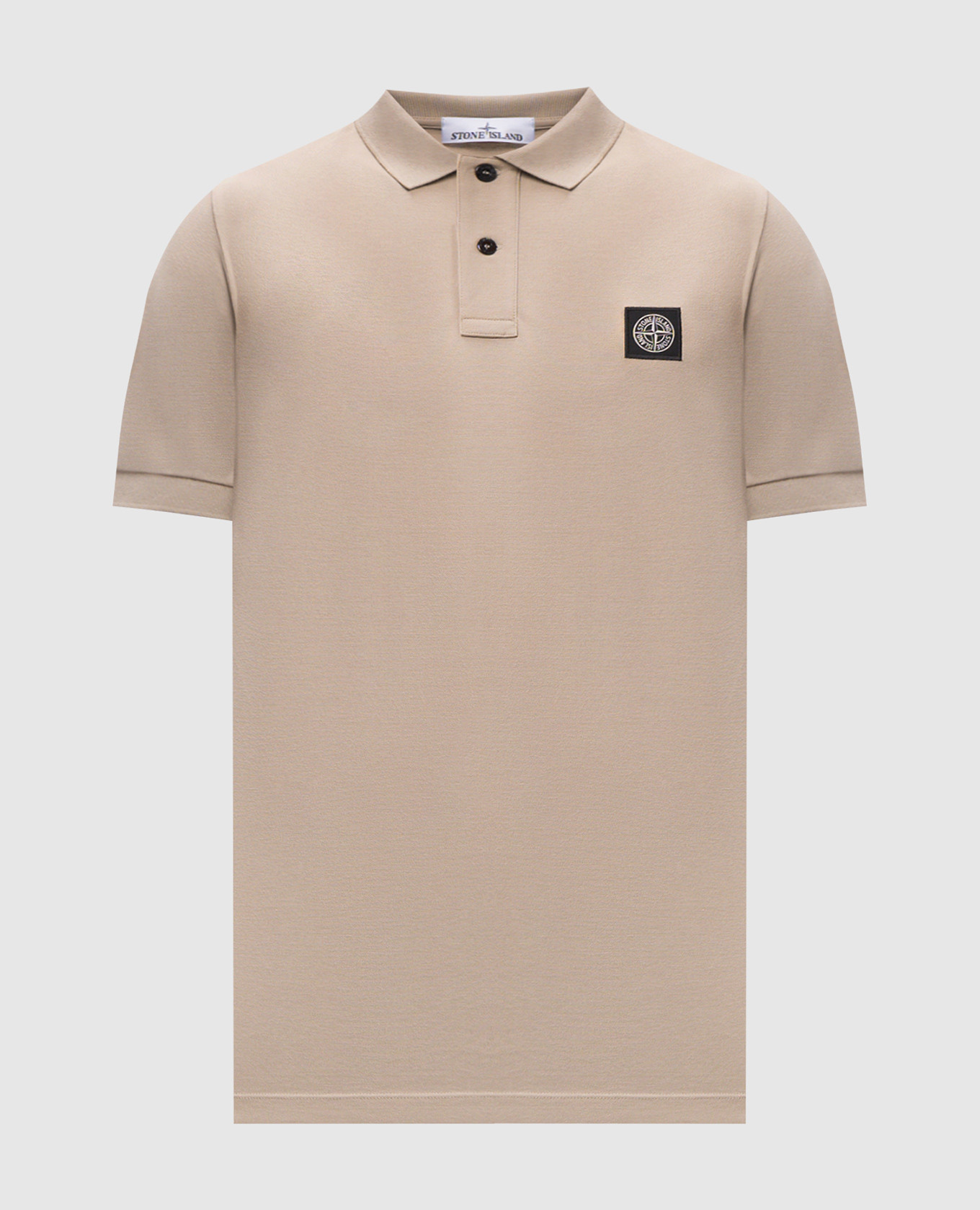 

Beige polo shirt with logo patch Stone Island