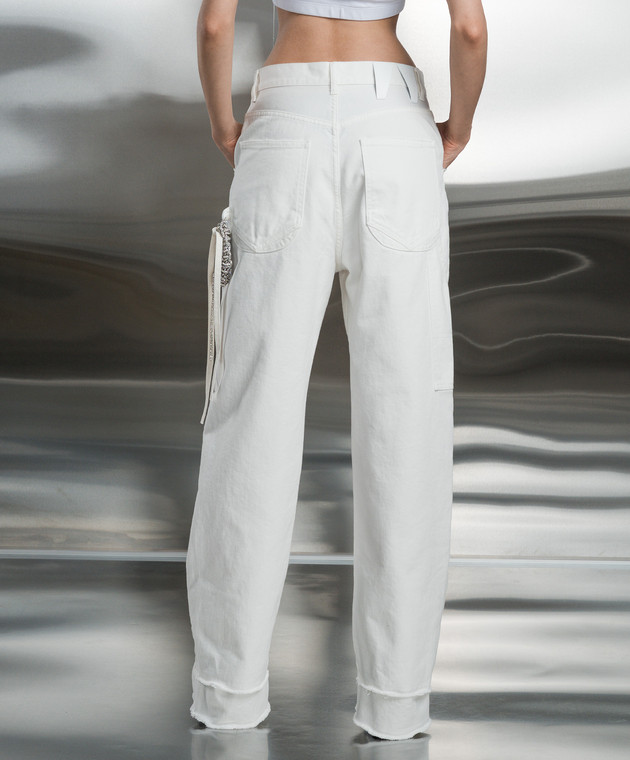 DARKPARK - Lisa Carpenter white jeans with crystals