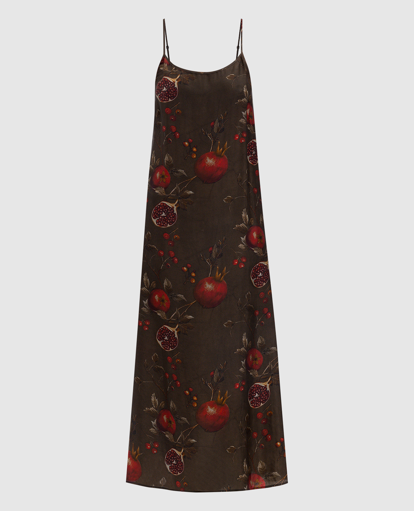 Anaya khaki printed midi dress UMA WANG