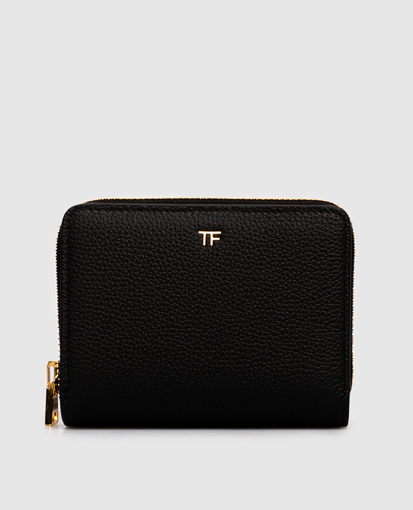 

Black leather wallet with monogram logo Tom Ford