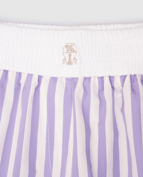 Brunello Cucinelli Children's shorts with striped silk BH757P050A