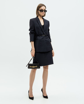 Givenchy Blue skirt made of wool with a strap BW40VN100H