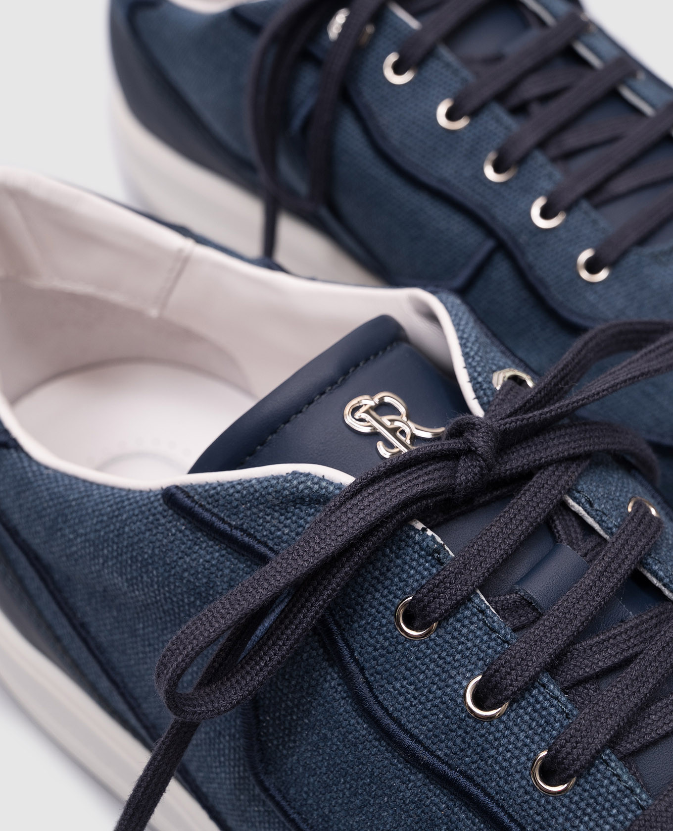 

Blue sneakers with logo Stefano Ricci