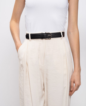 Babe Pay Pls Black embossed leather belt 0C003