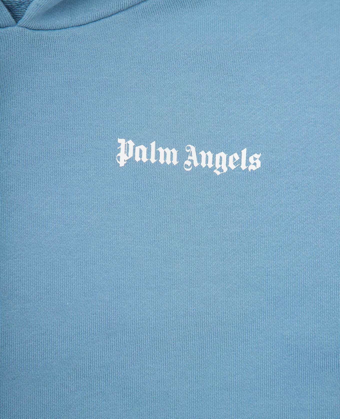 

Baby blue hoodie with logo print Palm Angels, Light blue