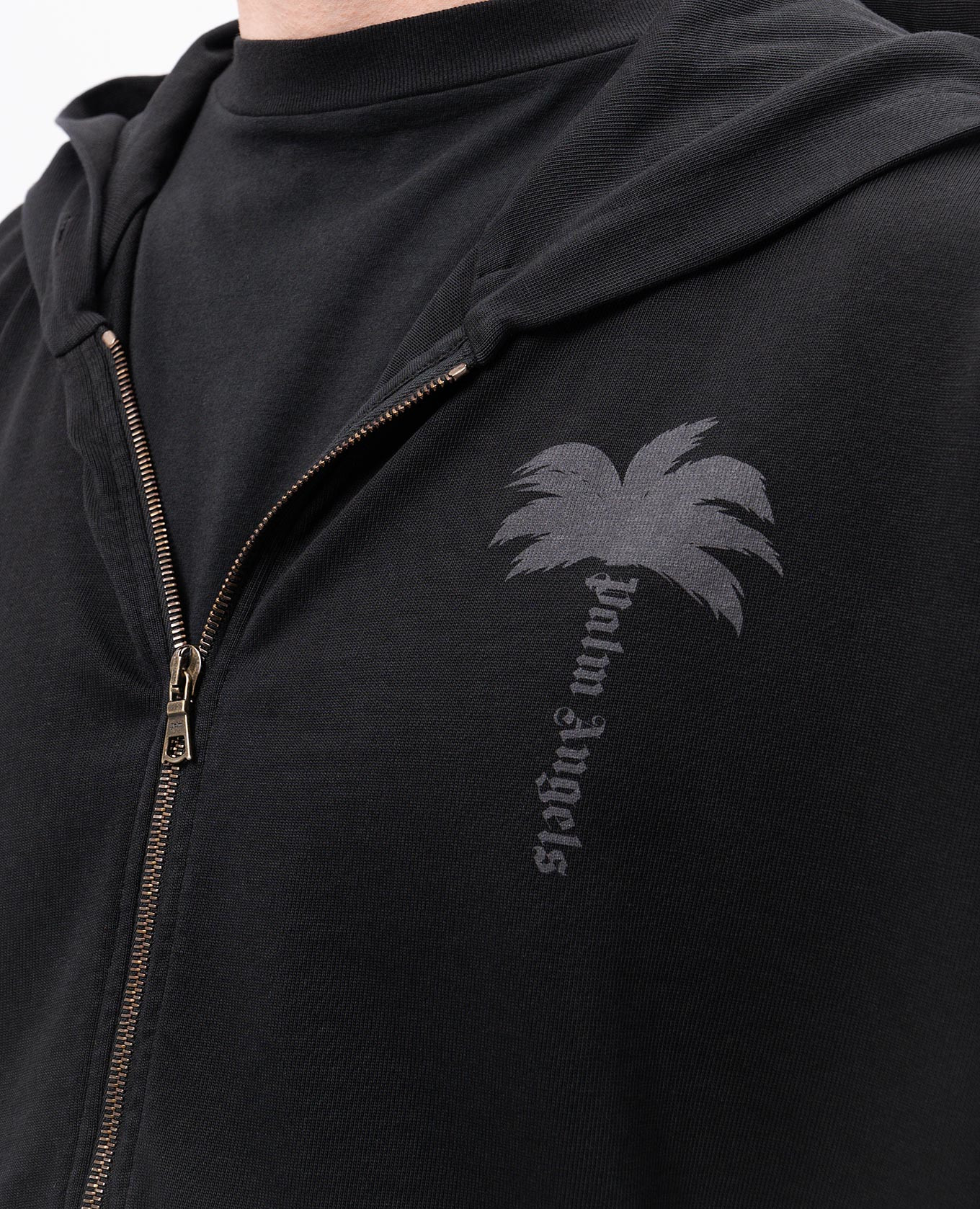 Black sports jacket with print Palm Angels 5
