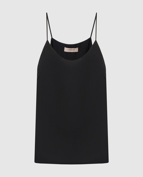 Twinset Black top with logo 241TT2163