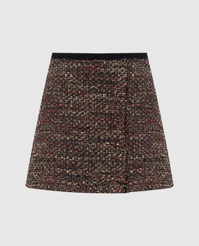 Momoni Pocky black tweed mini skirt with wool 252MMOSK015252MO20