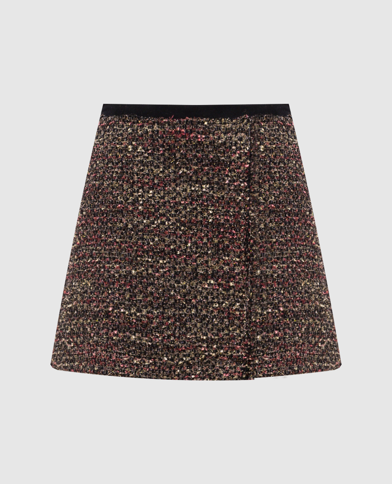 

Pocky black tweed mini skirt with wool Momoni