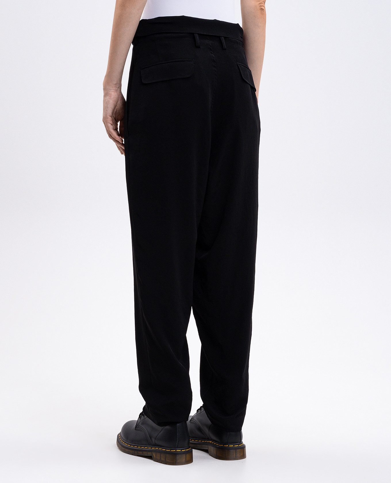 Black high-rise pants Y`S Yamamoto 4