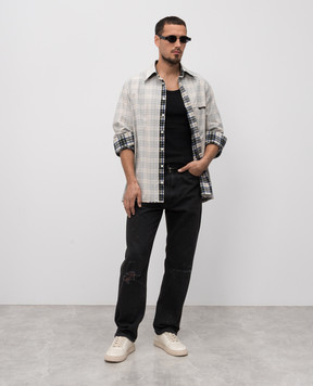 Maison Margiela MM6 Black jeans with holes SH2LA0016M30011