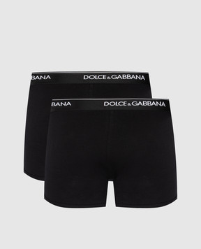Dolce&Gabbana Set of black boxer briefs with logo M9C07JONN95