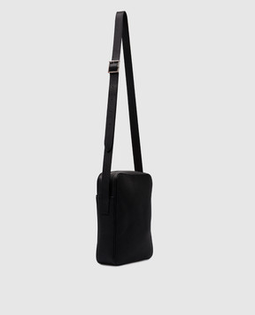 Serapian Black leather bag with logo SRCCHMML679919Y001