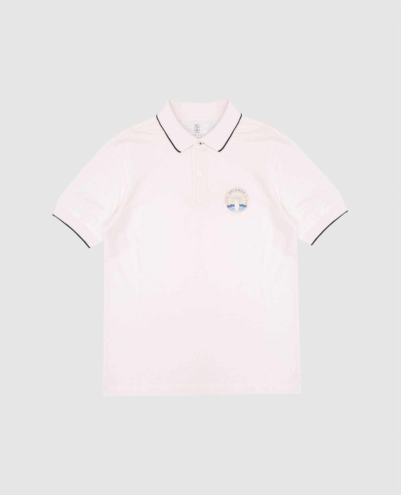 

Children's beige polo shirt with print Brunello Cucinelli