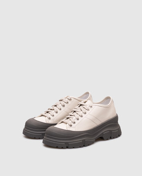 Sofie D`Hoore Beige leather sneakers FEAT FEATLNAP