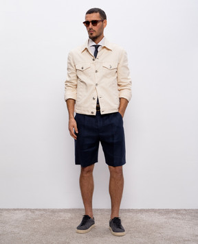 Brunello Cucinelli Beige linen shirt MM6840028