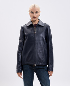 Khaite Jackson blue leather jacket 6175937