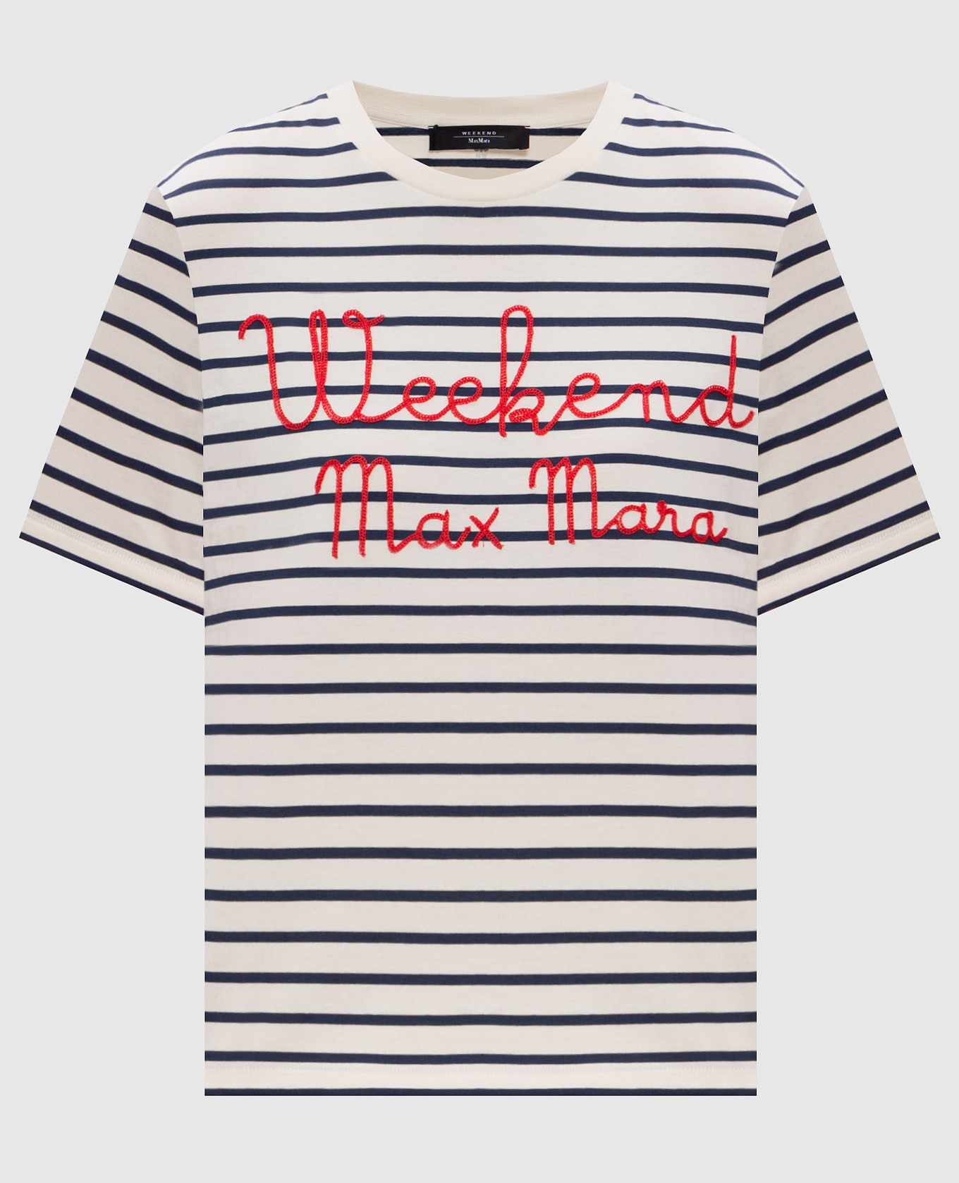 

Beige OLGA striped T-shirt with embroidery Max Mara Weekend