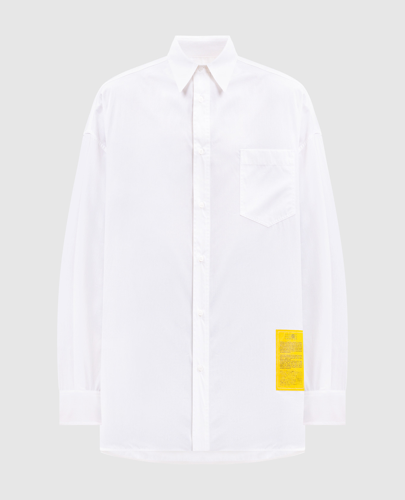 White shirt with logo patch Maison Margiela MM6