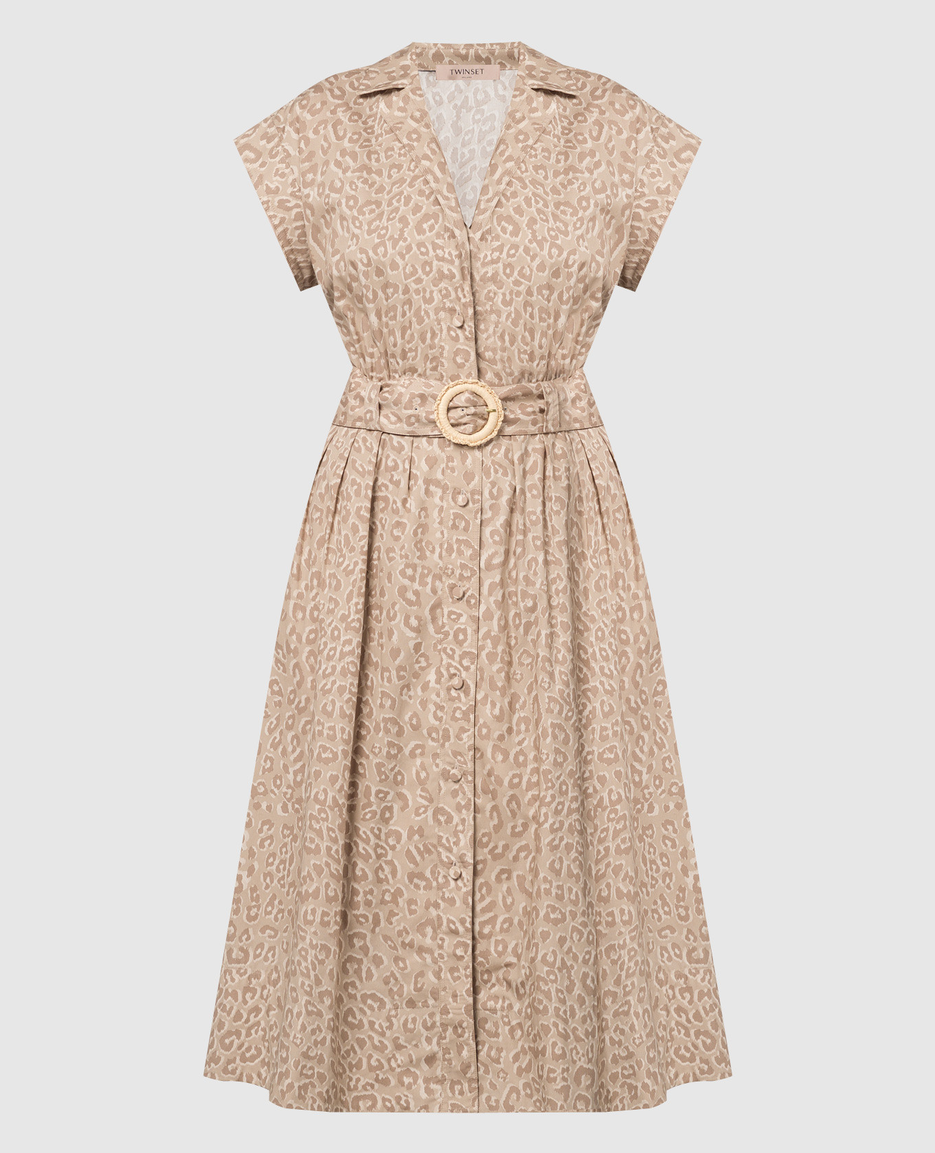 

Brown dress-shirt in an animalistic print Twinset