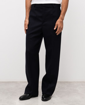 Saint Laurent Blue wool pants 844153Y5K32