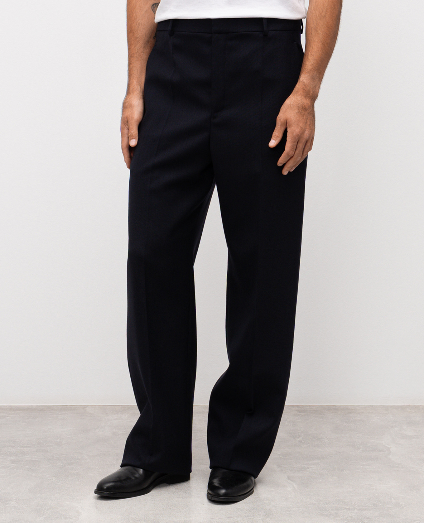 Blue wool pants Saint Laurent 3