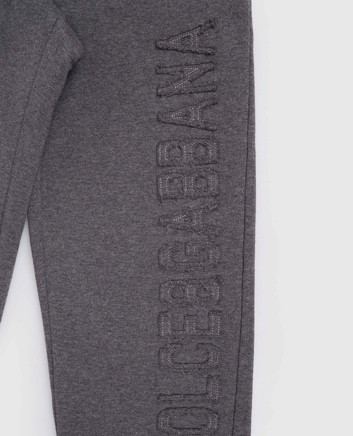 Children's gray joggers with logo applique Dolce&Gabbana 3