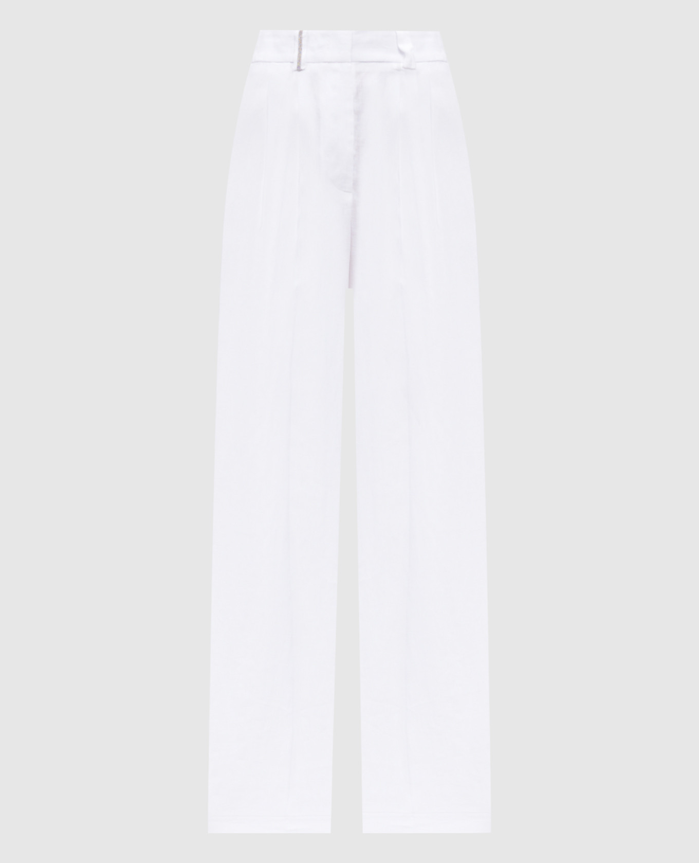 

White linen pants with monil chain Peserico