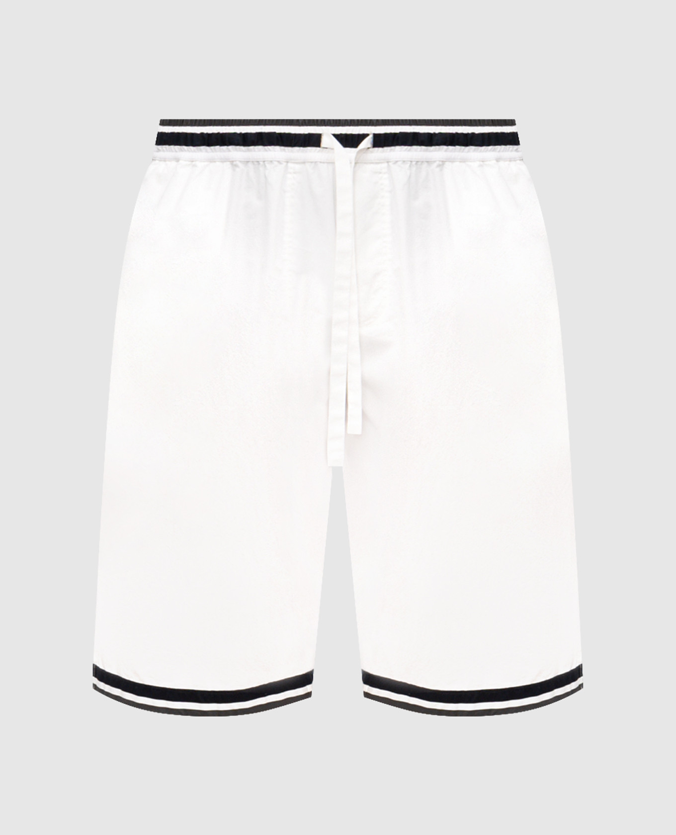 White shorts with Majolica print Dolce&Gabbana