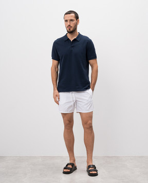 Vilebrequin White swim shorts with logo patch MOOC4A00