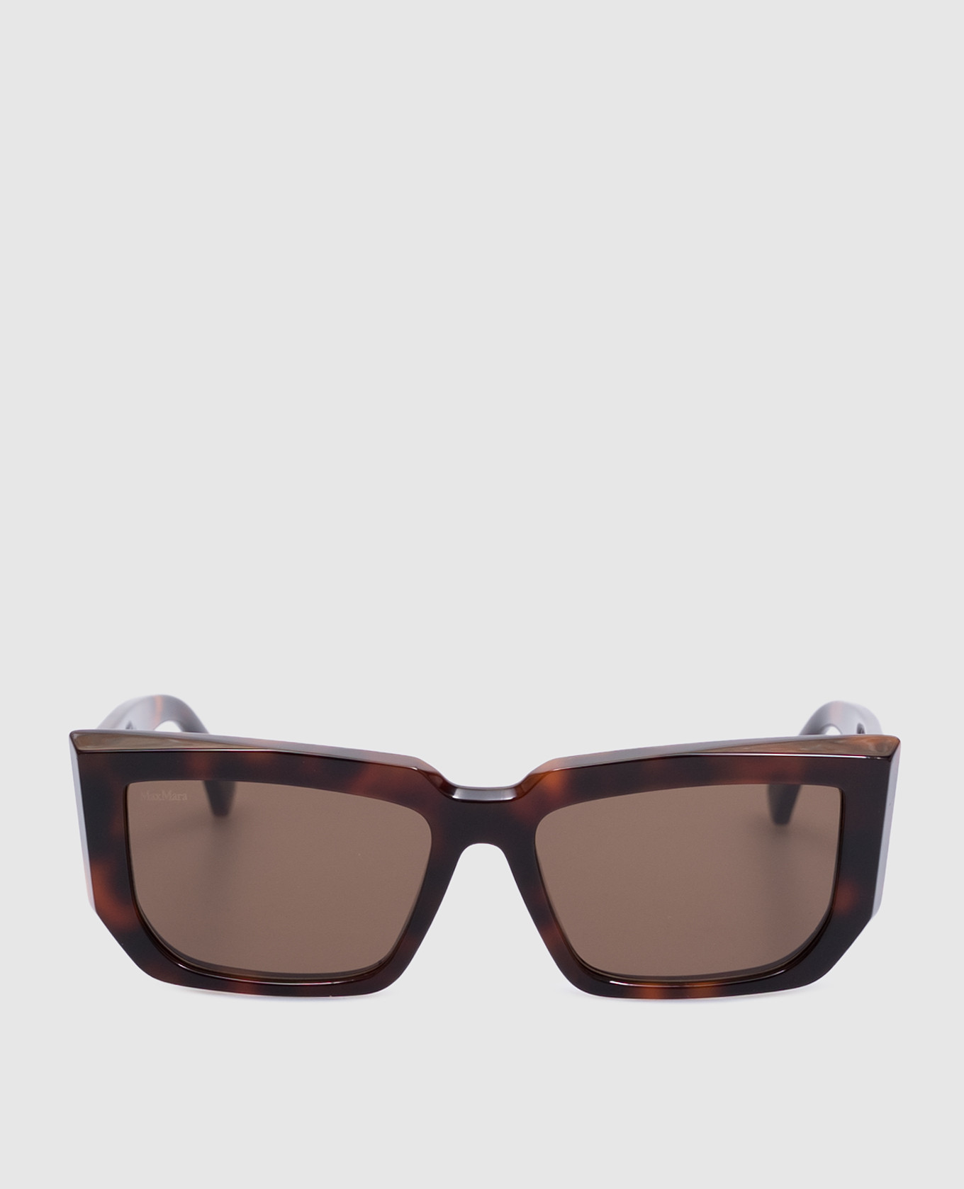 

GLIMPSE8 Brown Sunglasses with Logo Engraving Max Mara