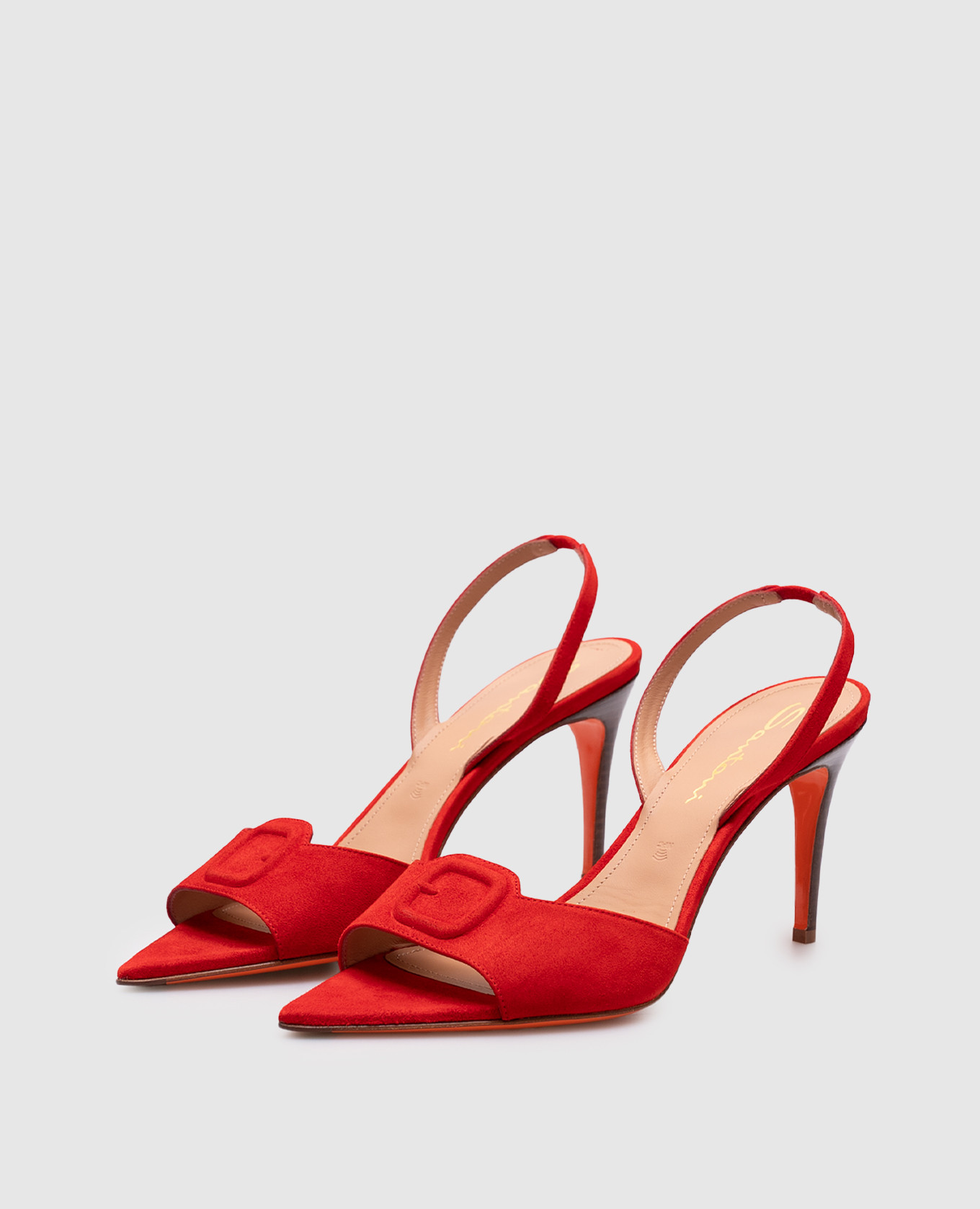 

Red suede sandals Santoni