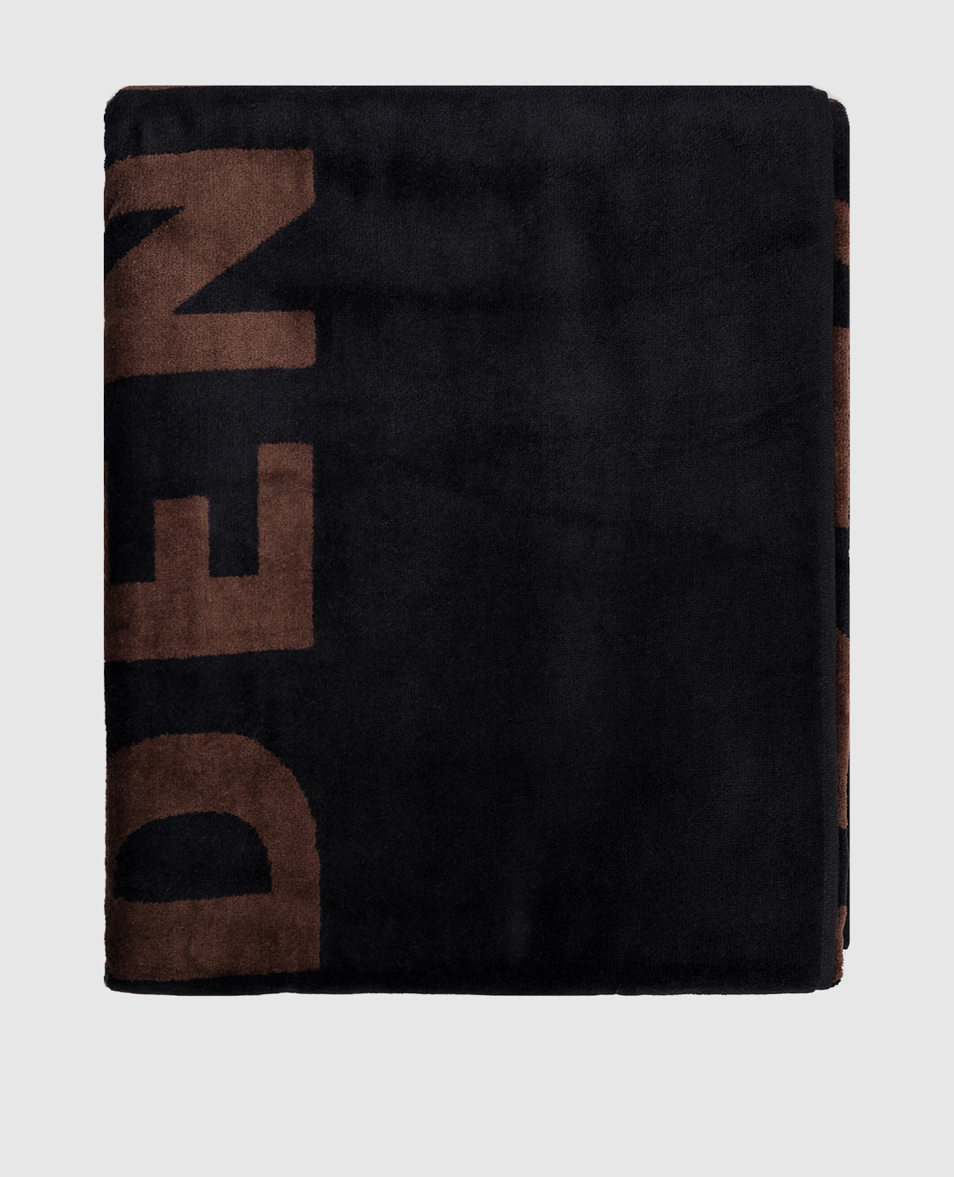 Blue terry double-sided towel with logo pattern CDLP