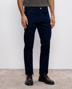 Cashmere&Whiskey Blue jeans with logo patch DENIMSTRETCH871