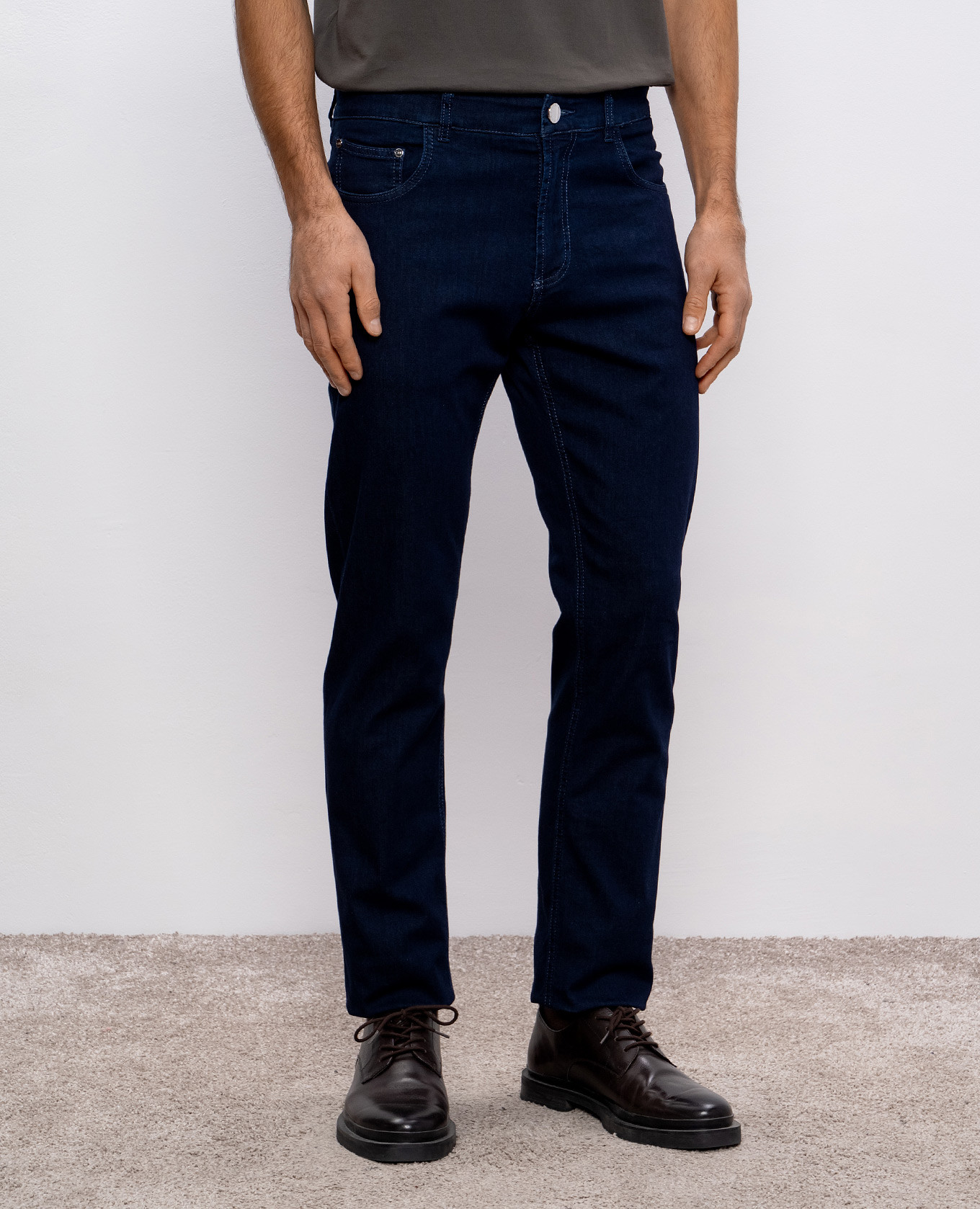 Blue jeans with logo patch Cashmere&Whiskey 3