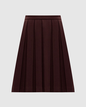 Ermanno Scervino Burgundy pleated skirt D452O705KIK