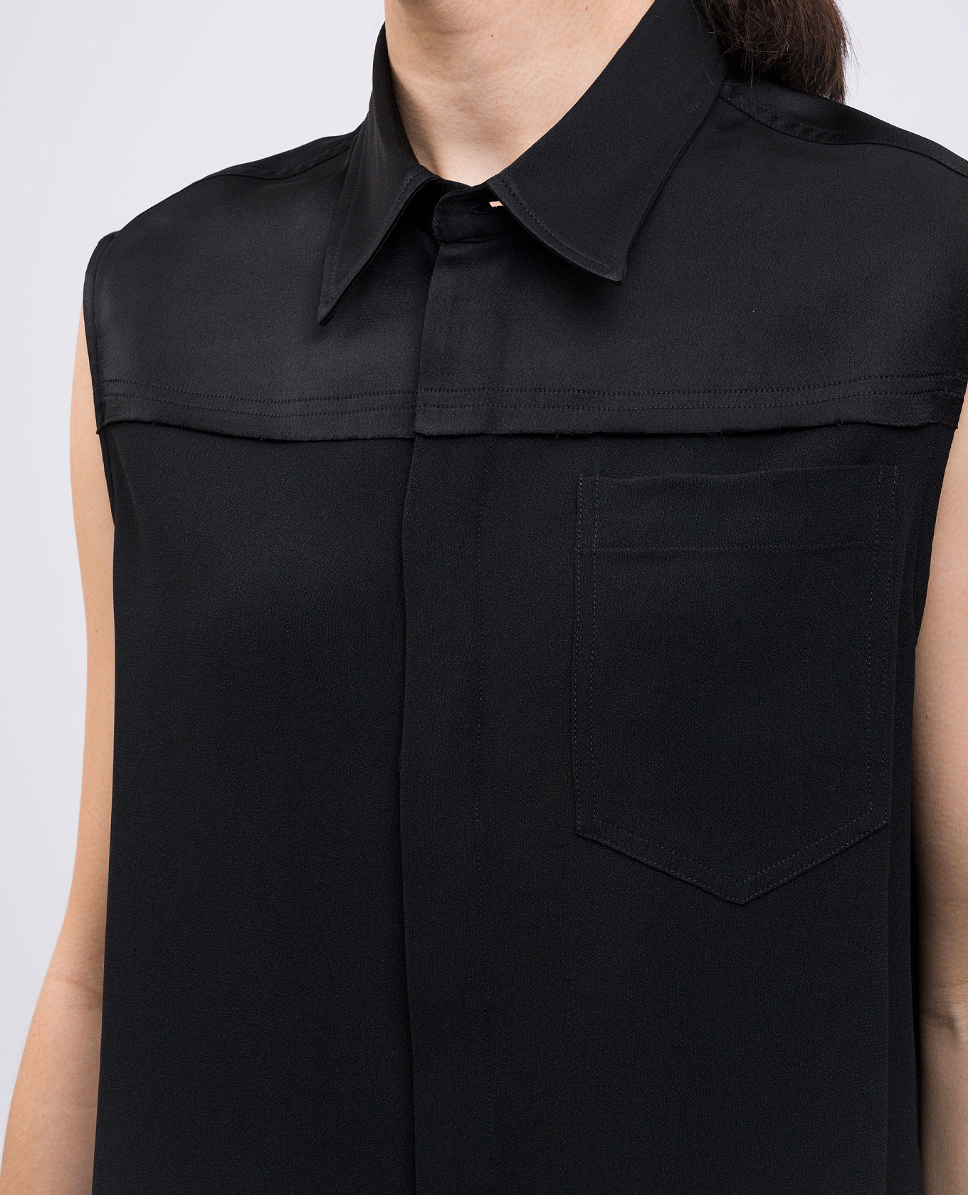 Black blouse with logo Ami Paris 5