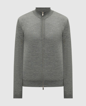 Brunello Cucinelli Gray wool and cashmere cardigan M2400106