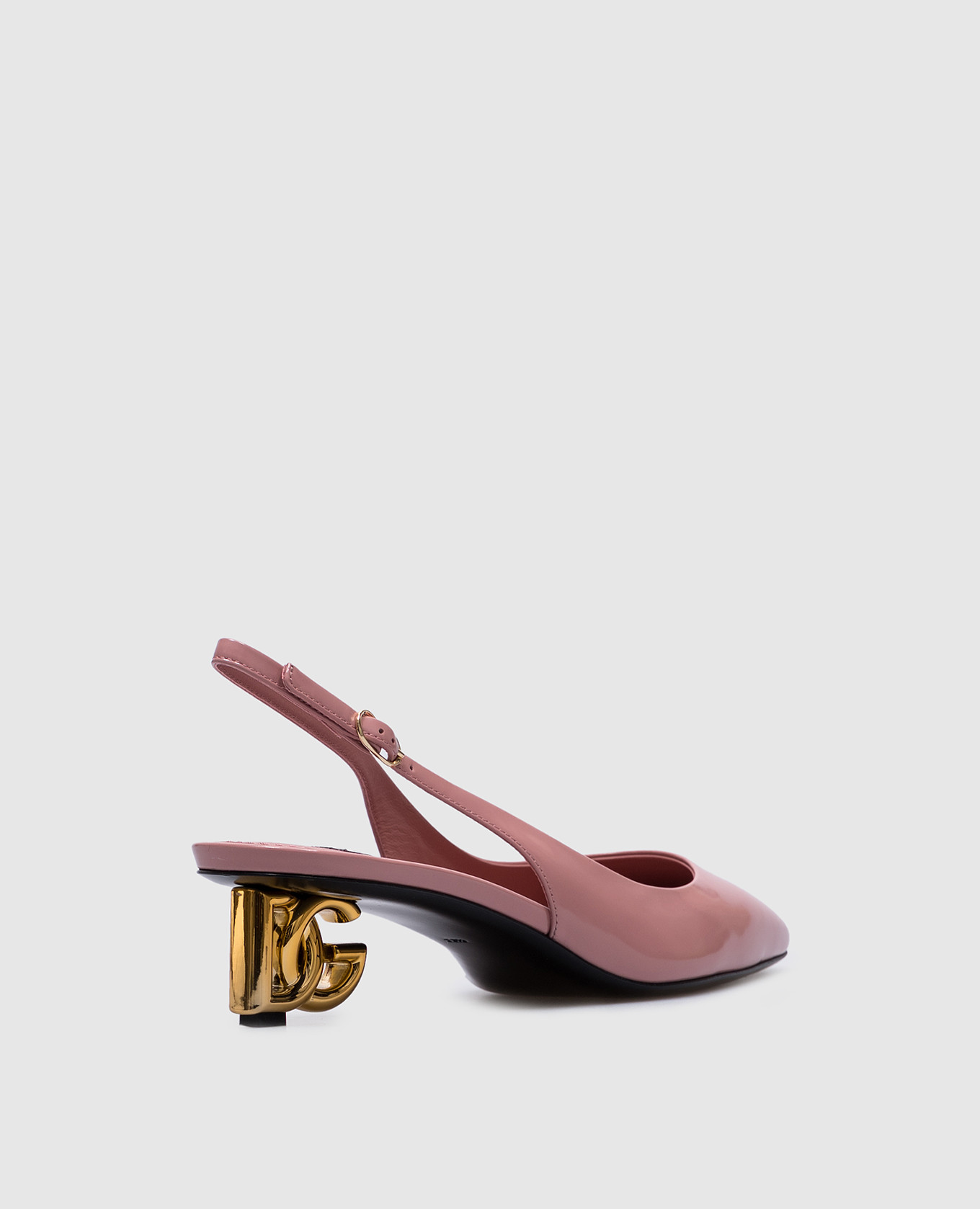 

Pink leather glossy slingbacks with monogram logo Dolce&Gabbana