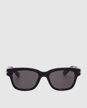 Alexander McQueen Black City T-Bar Sunglasses 821685J0749