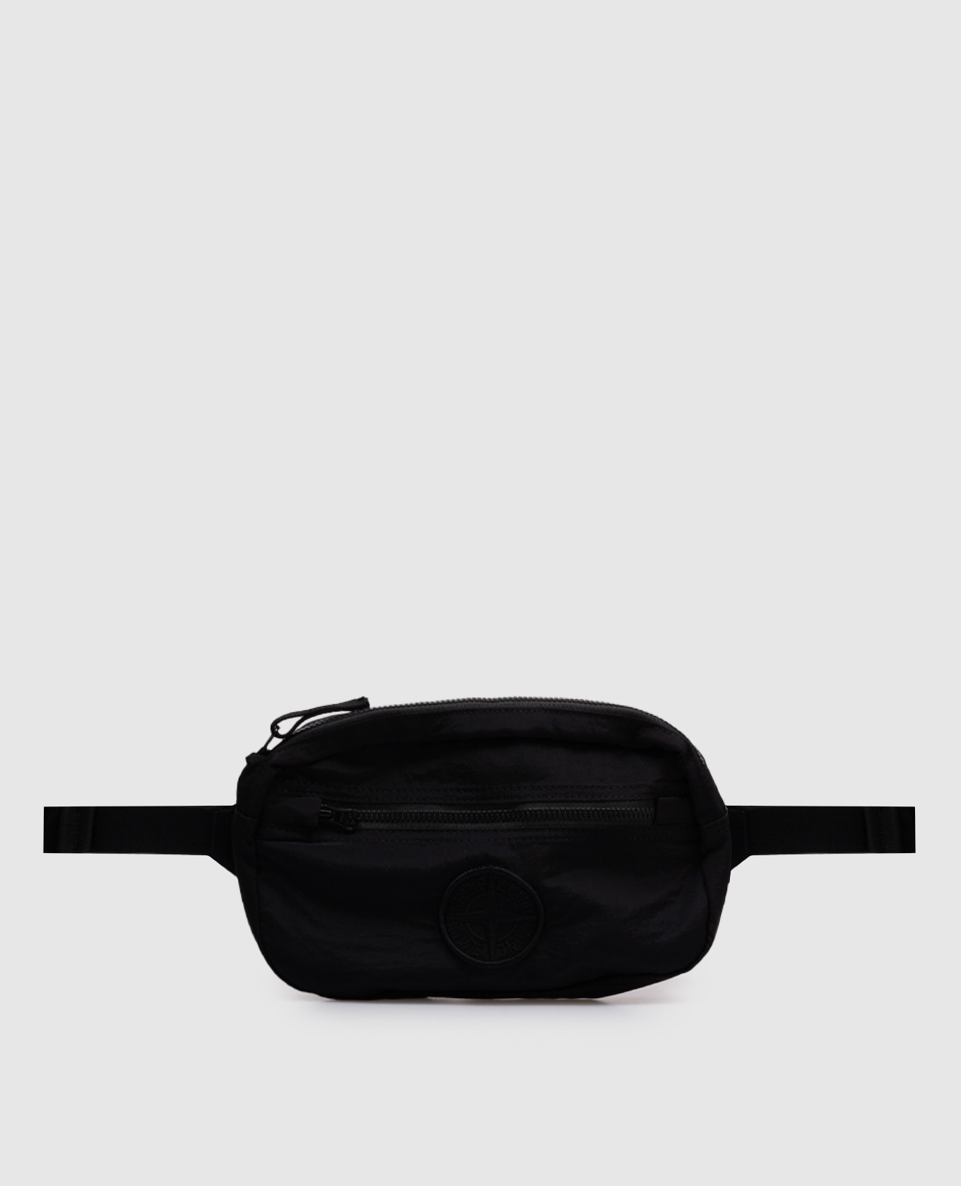 

Black belt bag with embroidered emblem Stone Island