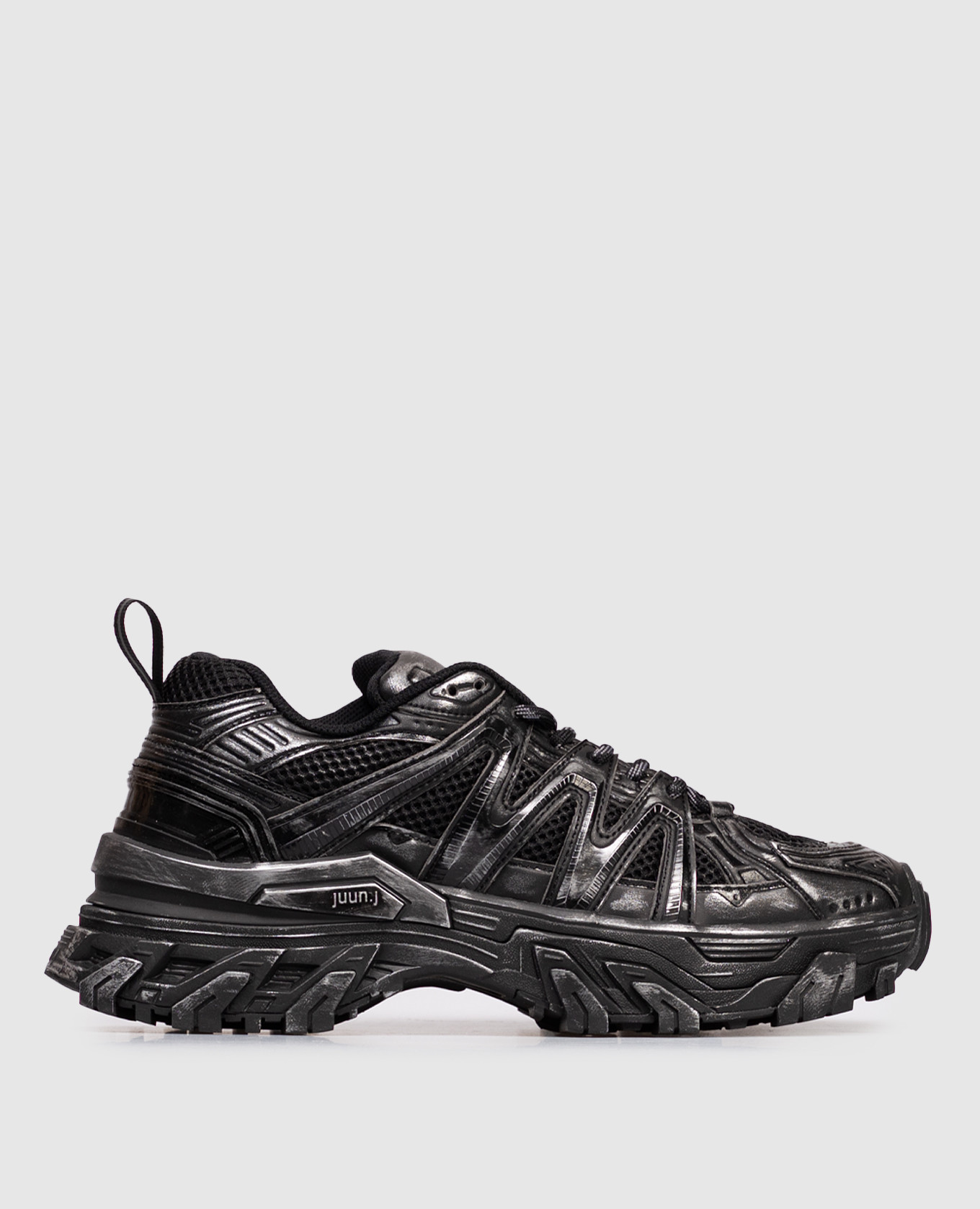 Black sneakers with a worn effect Juun.j