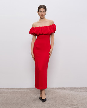 Rowen Rose Red midi dress DRSRR388RED