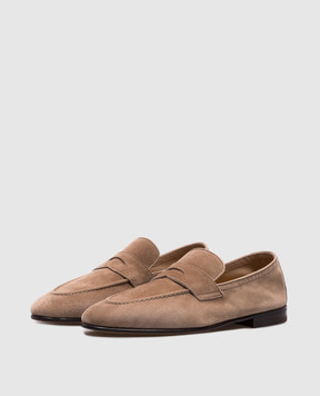 Brunello Cucinelli Beige suede loafers Soft MZUCAHG730