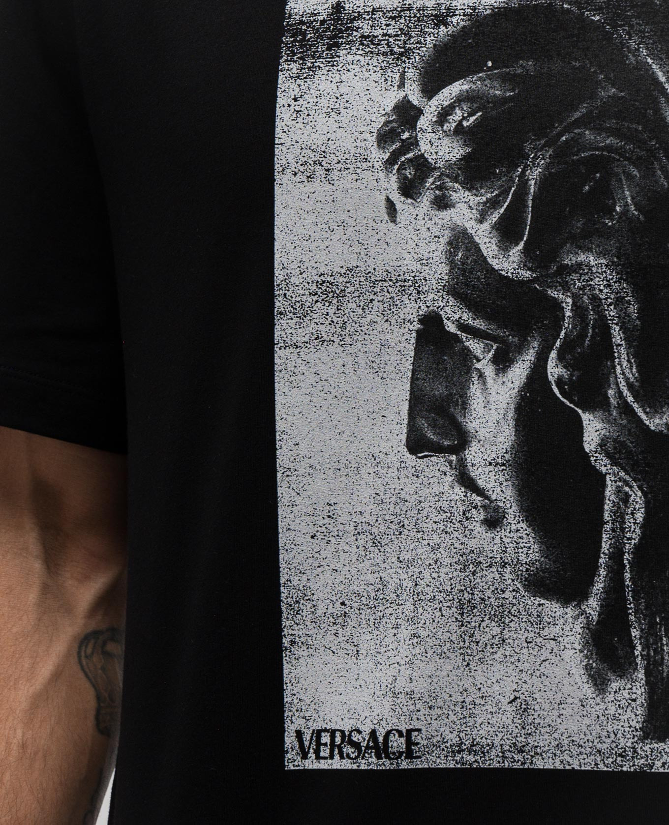 Black T-shirt with print Versace 5