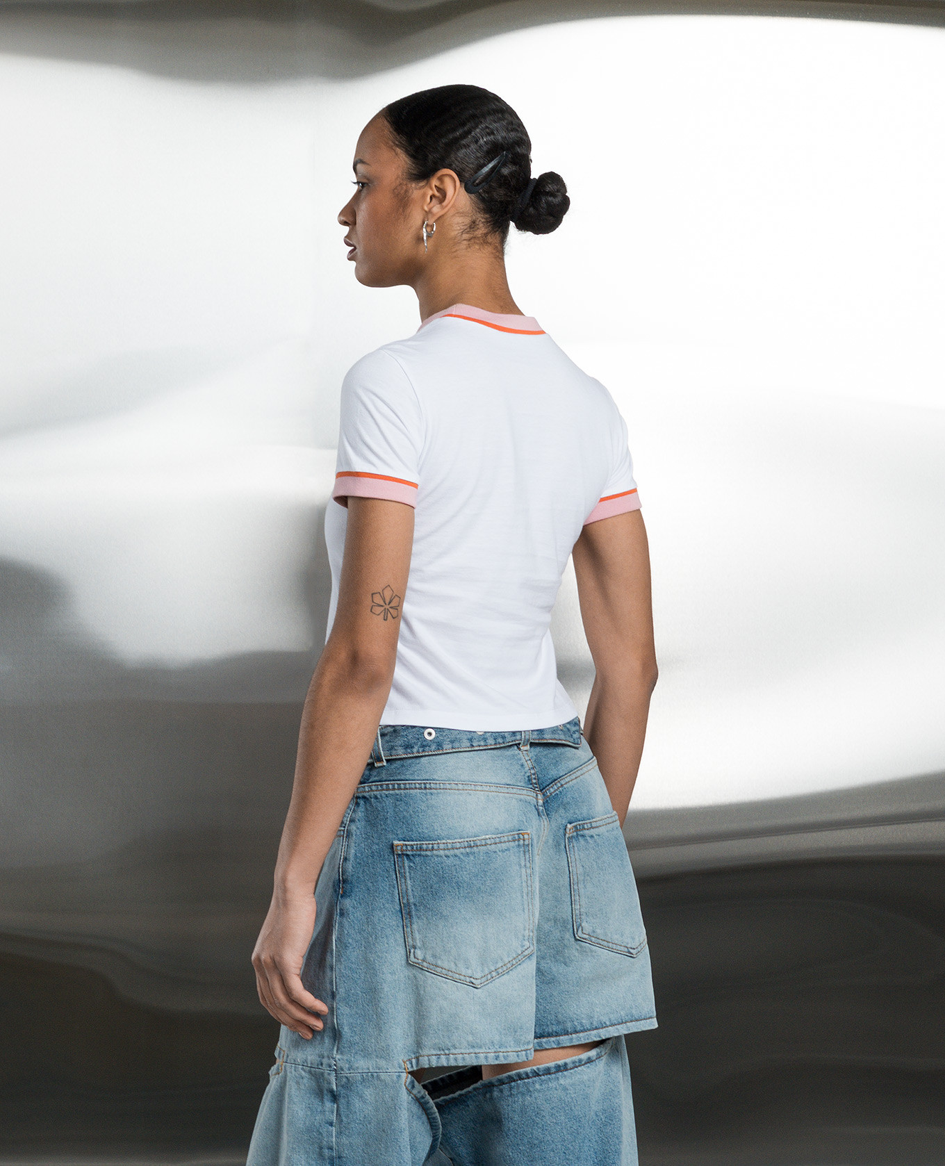 White T-shirt TINY with logo SSHEENA 4
