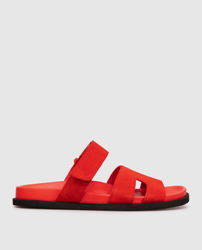 Babe Pay Pls Red suede flip-flops 276001ZA