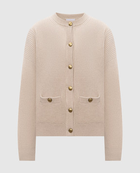Brunello Cucinelli Beige cardigan made of wool, cashmere and silk M16725126