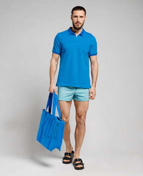 Vilebrequin Blue logo swim shorts MANH9E00