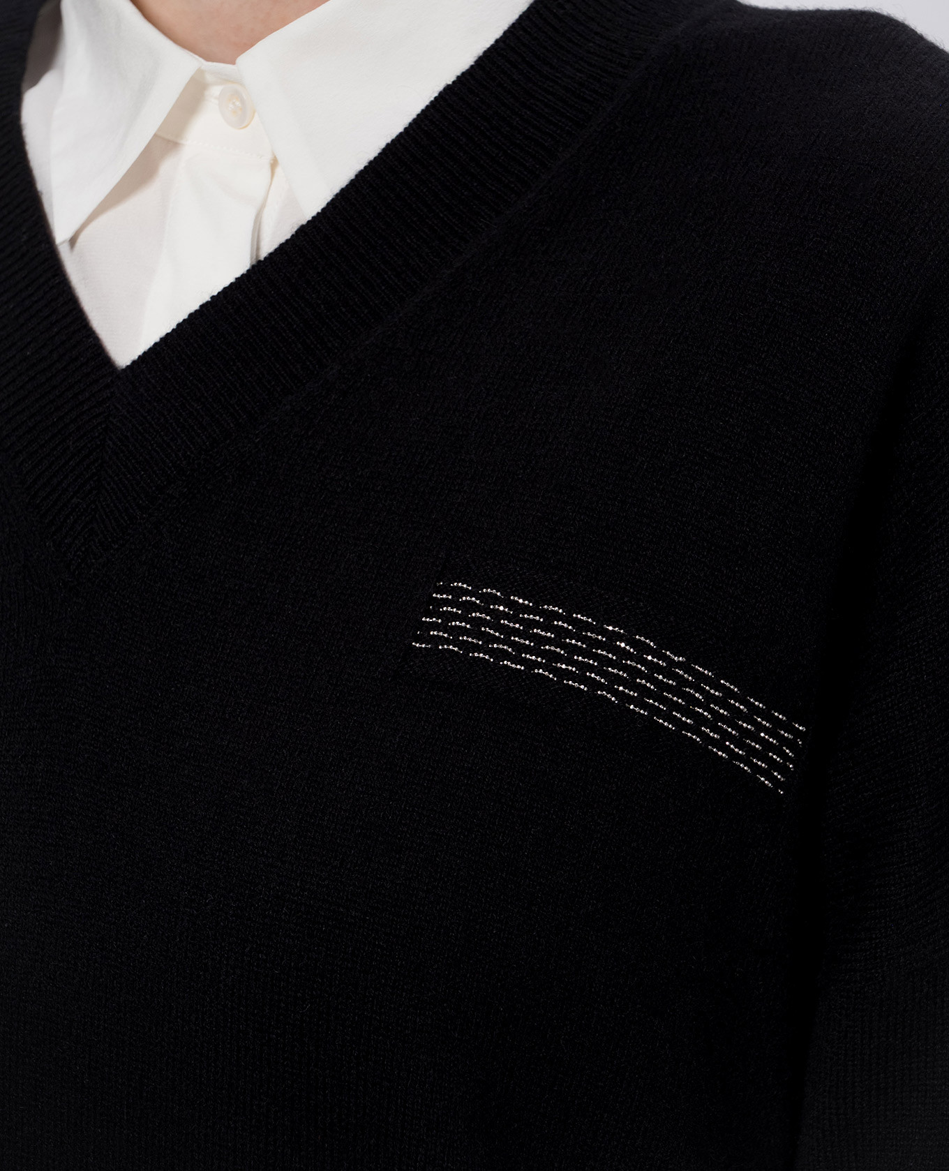 Black wool, silk and cashmere pullover Peserico 5